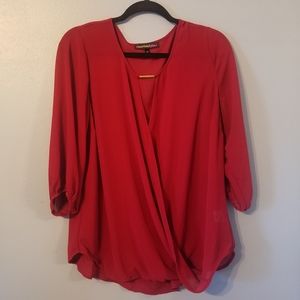 2/$15 Heartsoul Plus Wrap Front Blouse